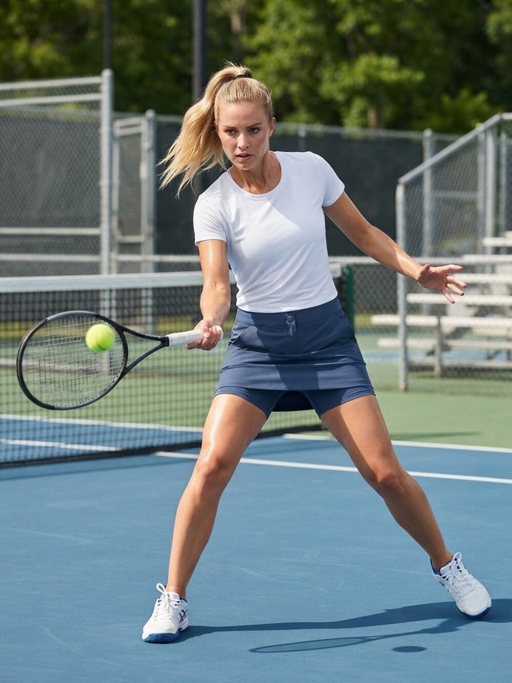 32 Degrees Cool Womens Athletic Skort Size L Blue Active Tennis Golf Skirt